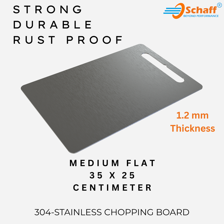 Schaff stainless steel chopping board, 35 x 25 cm