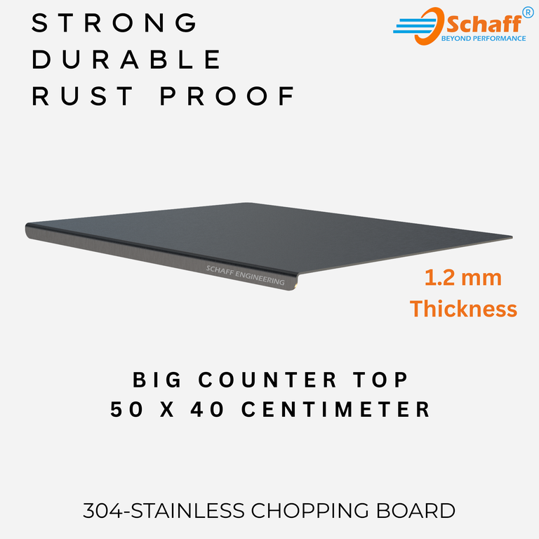 Schaff stainless steel chopping board, 50 x 40 cm