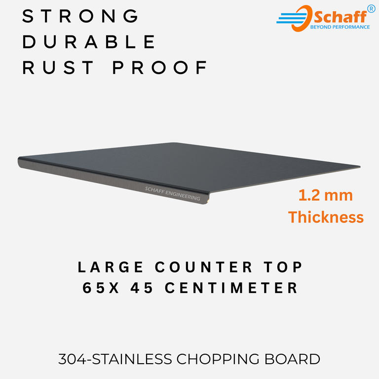 Schaff stainless steel chopping board, 65 x 45 cm
